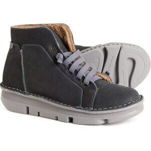 NEW OnFoot Made in Spain Cozy-Lined Sneaker Boots Leather black For Women 210